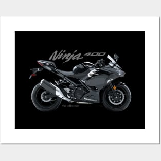 Kawasaki Ninja 400 19 black, sl Posters and Art